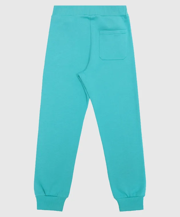 Balmain Children's blue joggers with holographic logo