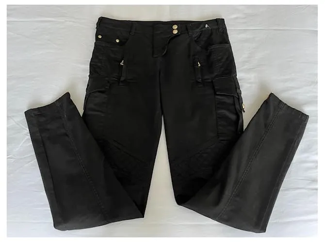 Balmain Pantalones, polainas Negro 
