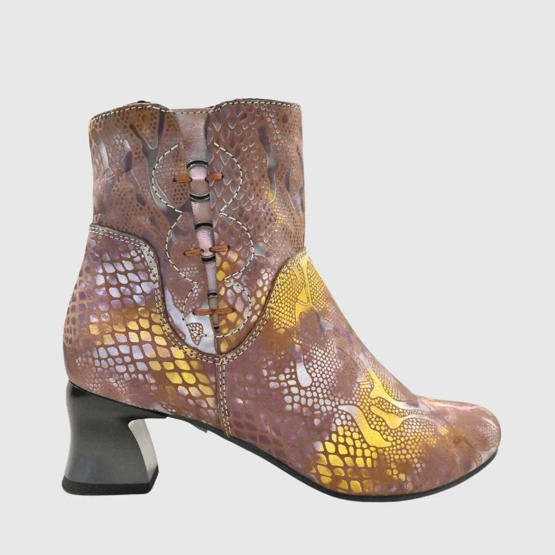 Botines lila con detalles amarillos | Simen