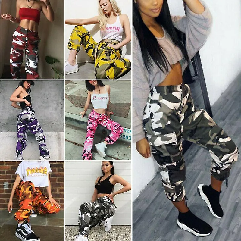 Casual Sports- Camo Cargo, Running Skateboard, Pantalones Pantalones