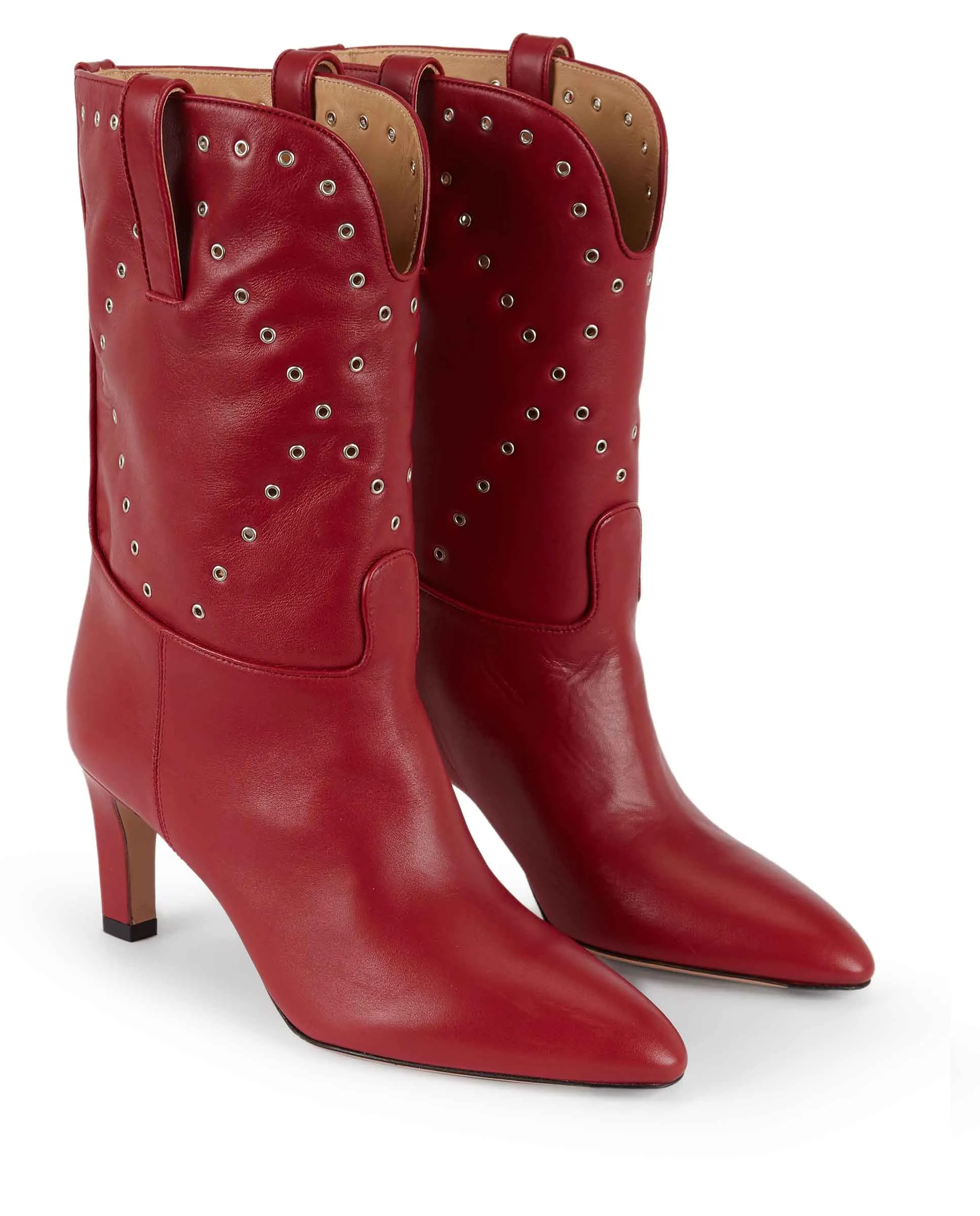 KALA | Bota de piel rojo