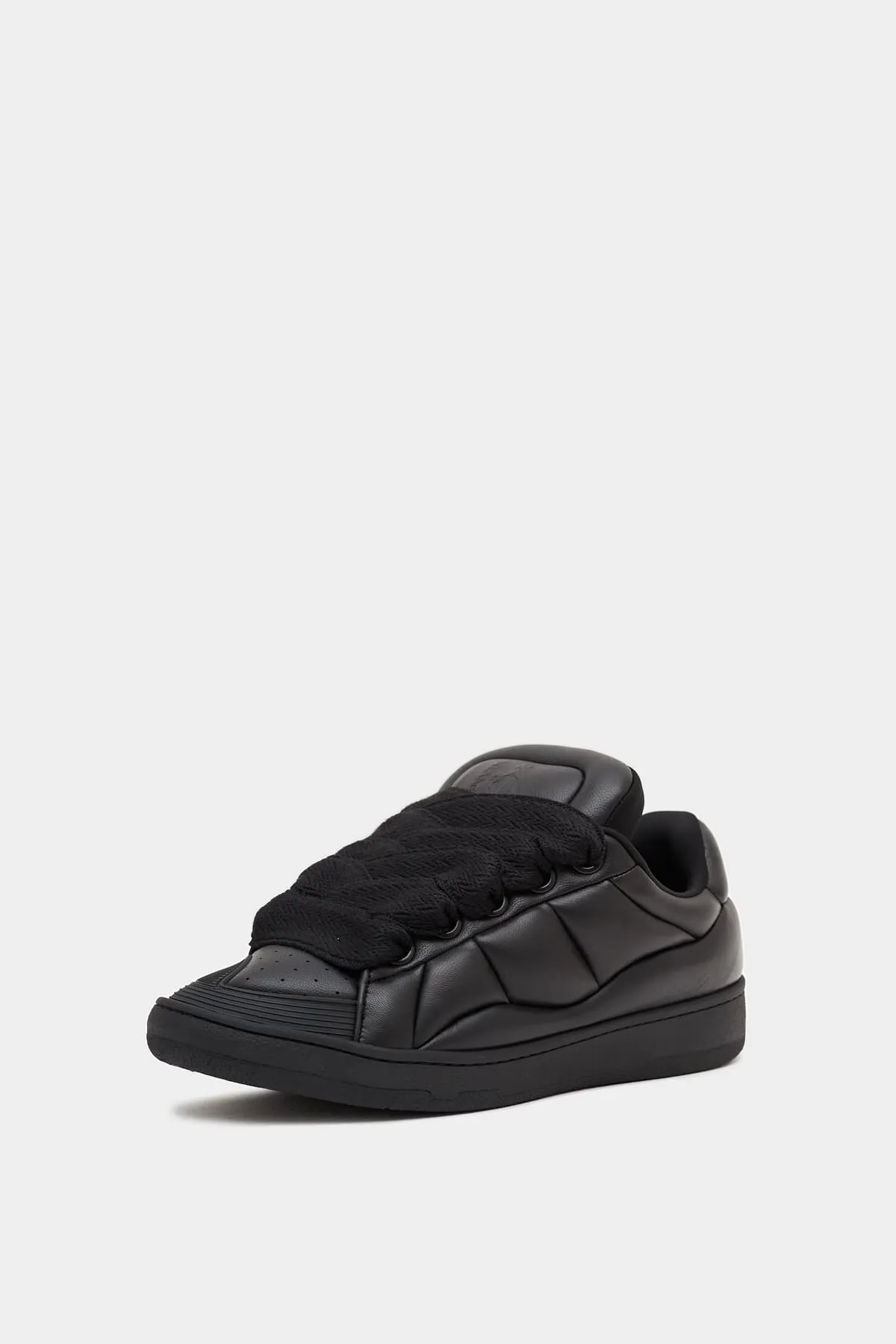 LANVIN BLACK CURB XL LOW TOP SNEAKERS
