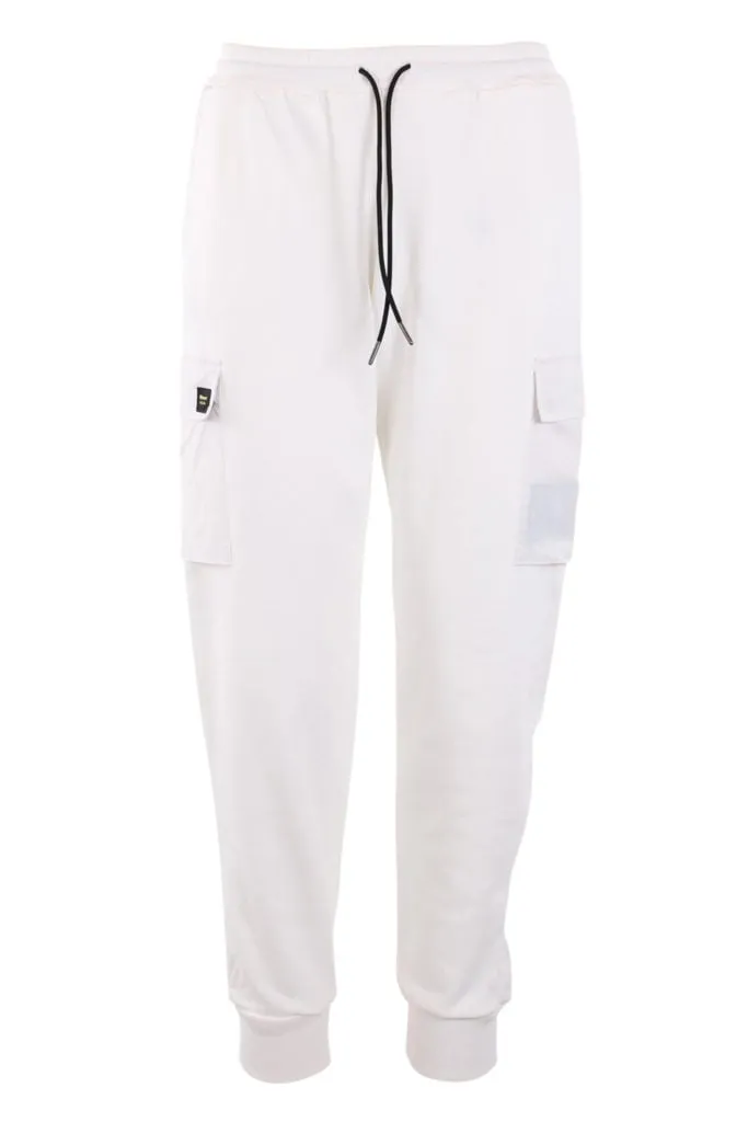 Pantalón de chándal blanco con bolsillos