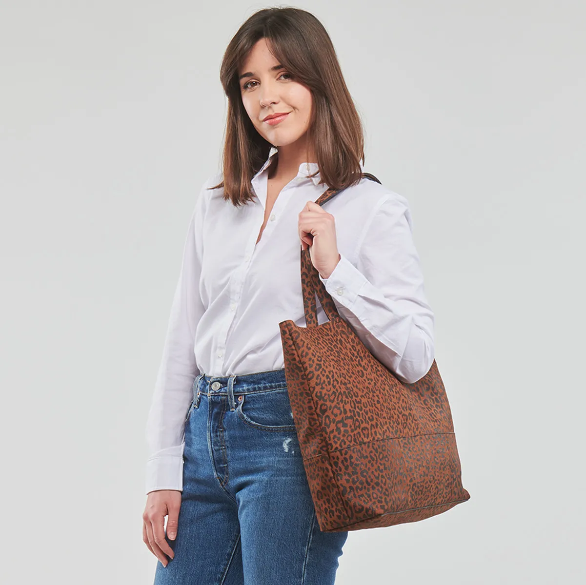 PCALEX FOILED SUEDE SHOPPER FC