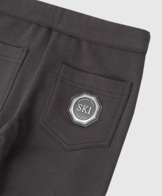 Stefano Ricci Children's charcoal joggers