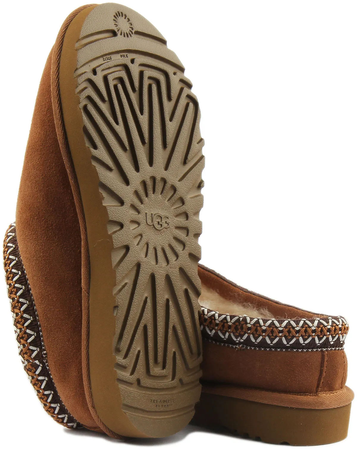 Ugg Tasman Zapatillas de exterior de ante trenzado para mujer en negro