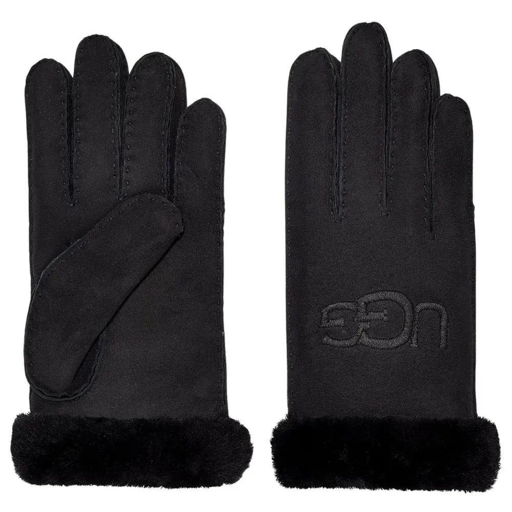 UGG - Womens Sheepskin Embroidered Glove 20931 BLK