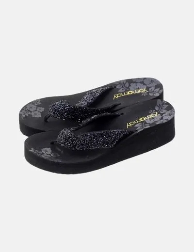 Yamamay Chanclas cuñas negras